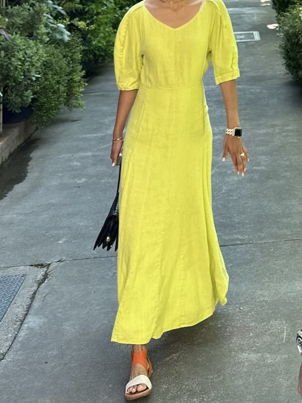 Mara Hoffman Sicily Maxi
Lime Green Yellow Hemp Dress